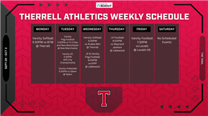 Athletics Weekly Schedule